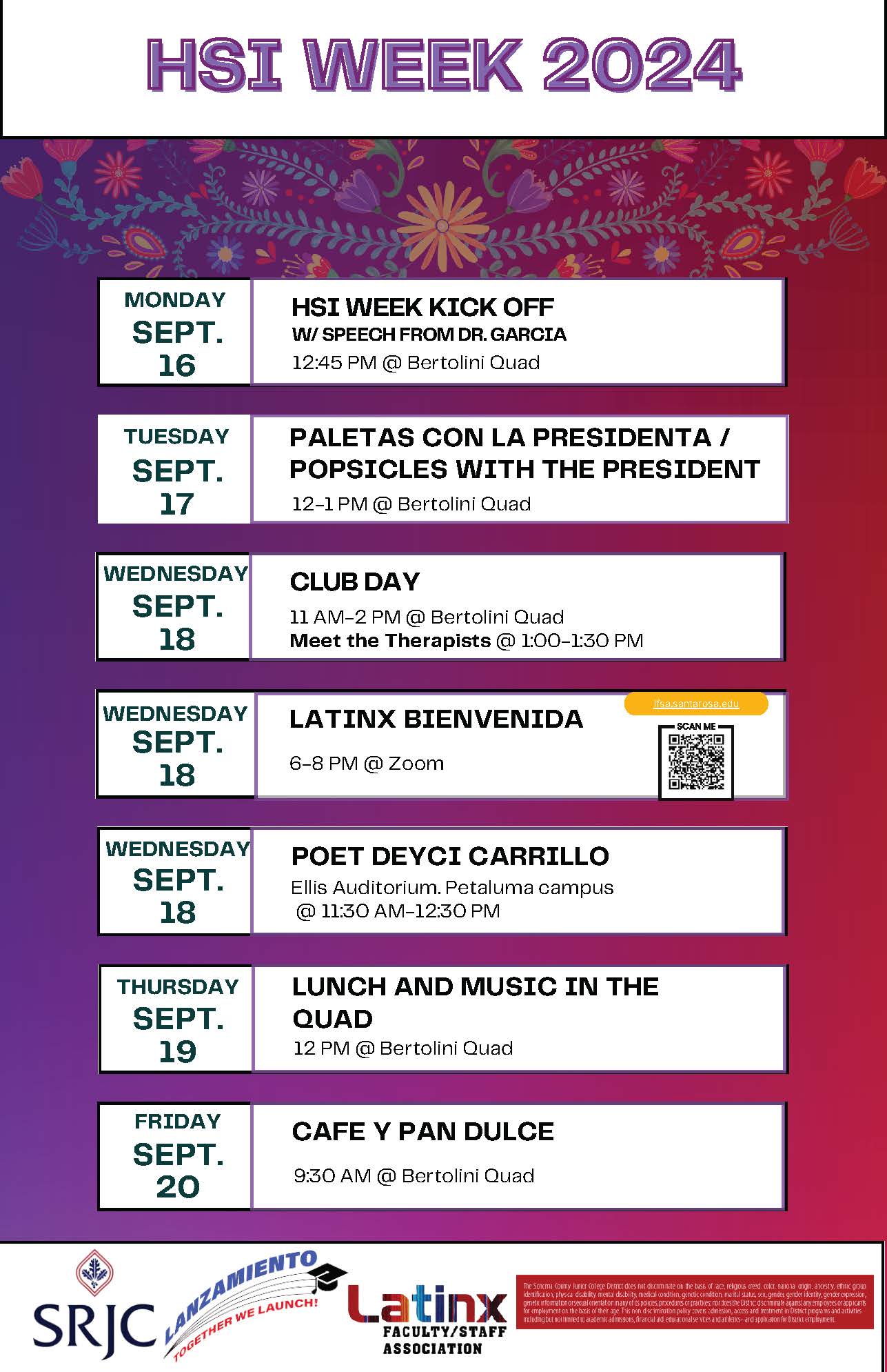 HSI Events Week Flyer Fall 2024